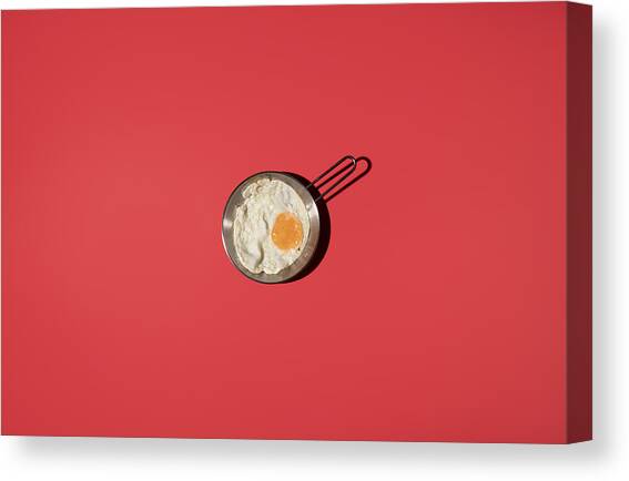 Egg in the pan Canvas Art Print by Julia Ramiro