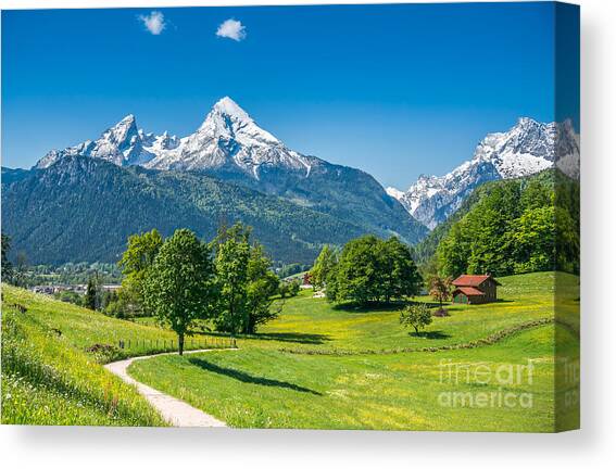 Winter Landscape In The Bavarian Alps Art Print Home Decor Wall Art Poster F 
