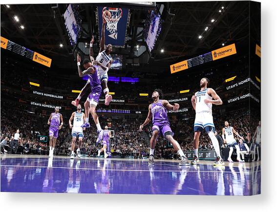 Minnesota Timberwolves v Utah Jazz #2 Canvas Art Print by Melissa Majchrzak
