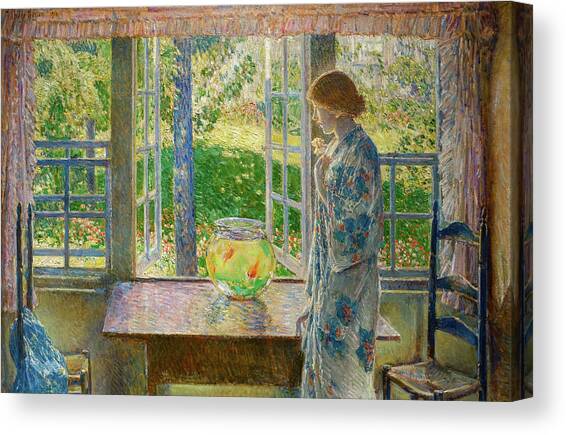 The Goldfish Window #4 Canvas Art Print by Childe Hassam