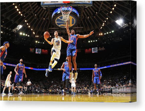 Stephen Curry #59 Canvas Art Print by Noah Graham