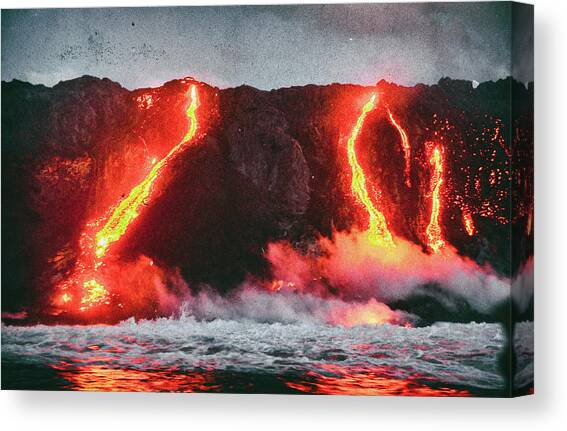 Lava 4 Canvas Art Print by Lawrence Knutsson