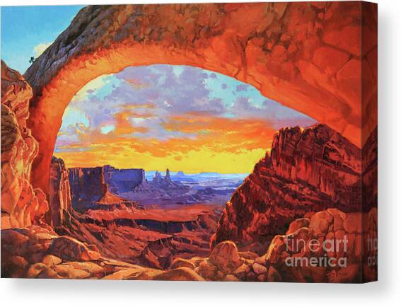 Mesa Arch Sunrise 1 Canvas Art Print by Gary Kim