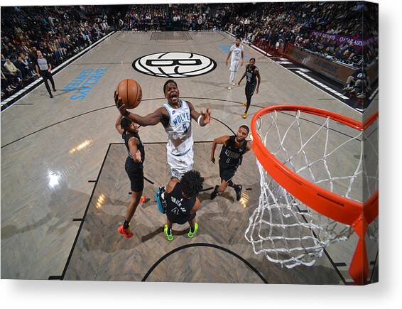 Minnesota Timberwolves v Brooklyn Nets Canvas Art Print by Jesse D. Garrabrant