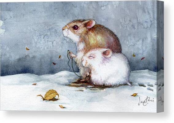First Snow Canvas Art Print by Janet Chui