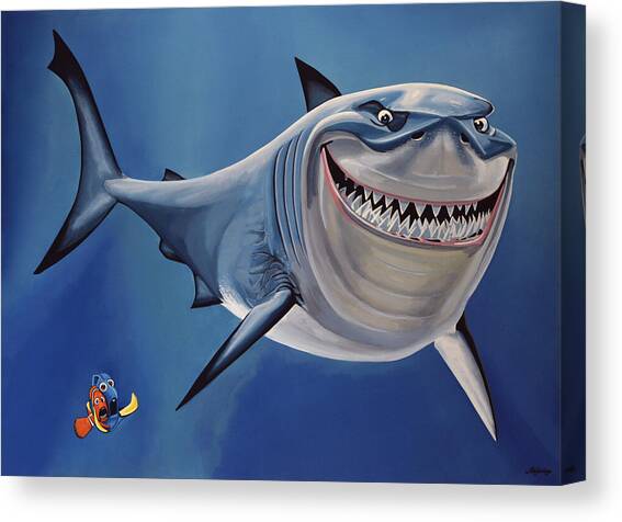 Finding Nemo Painting Canvas Art Print by Paul Meijering