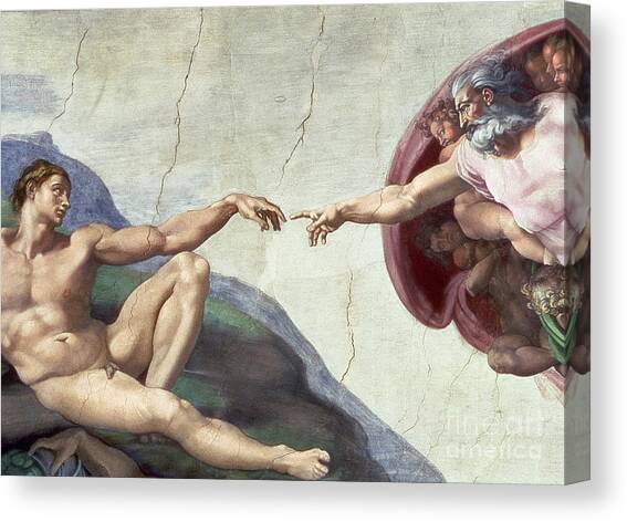 Sistine Chapel Ceiling Canvas Art Print by Michelangelo Buonarroti