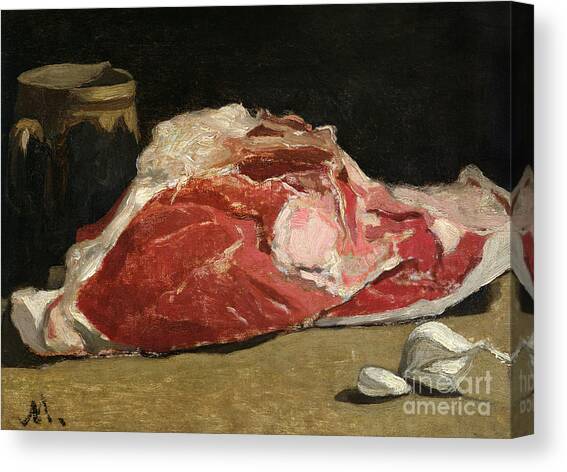 Still Life the Joint of Meat Canvas Art Print by Claude Monet