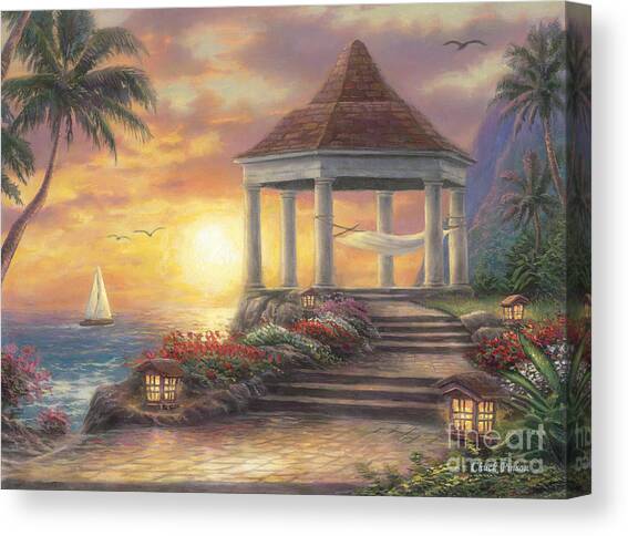Sunset Overlook Canvas Art Print by Chuck Pinson