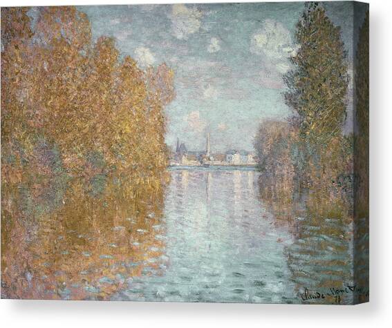 Autumn Effect at Argenteuil Canvas Art Print by Claude Monet