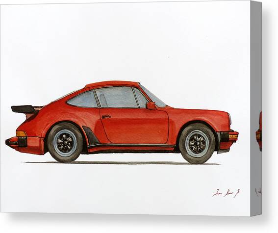 Classic Red Sports Car Canvas Print