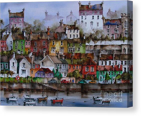 107 Windows of Kinsale Co Cork Canvas Art Print by Val Byrne