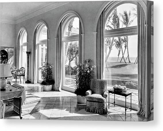 A House In Palm Beach Canvas Art Print by Samuel H. Gottscho