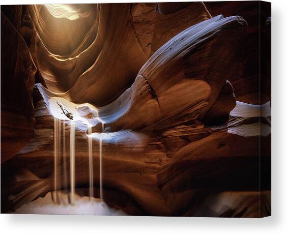 Sunlit Slot Canyon Canvas Print