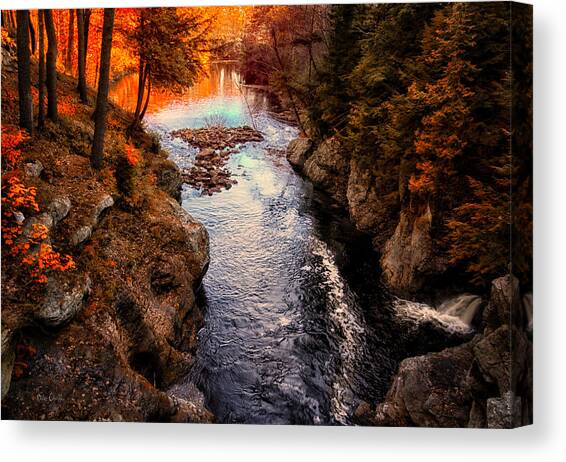Autumn In West Paris Canvas Art Print by Bob Orsillo