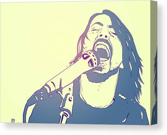 Dave Grohl Canvas Art Print by Giuseppe Cristiano