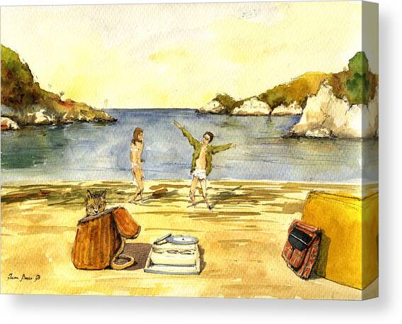 Beach Day with Friends Canvas Print