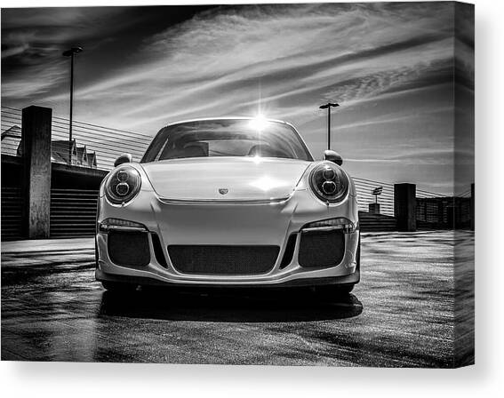 Sleek Sports Car on Rooftop Canvas Print