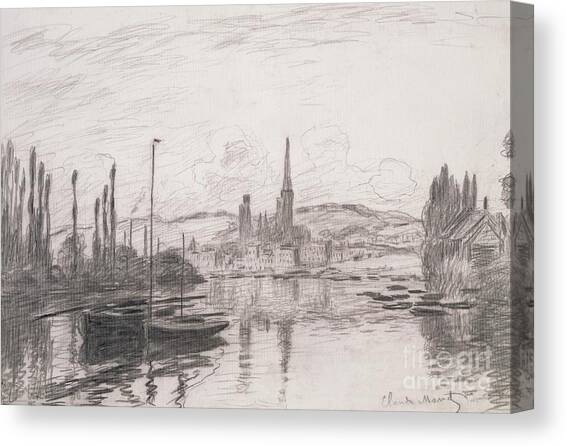 View of Rouen Canvas Art Print by Claude Monet