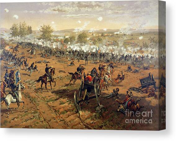 Battle of Gettysburg Canvas Art Print by Thure de Thulstrup