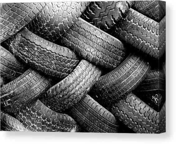 Tired Treads Canvas Art Print by Todd Klassy