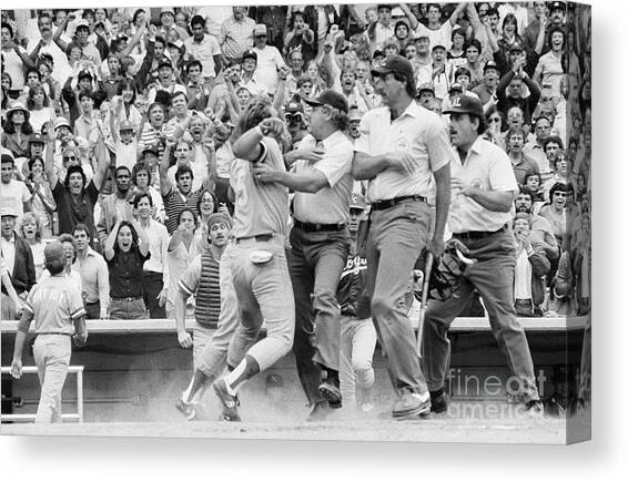 George Brett Confronts Umpires Canvas Print