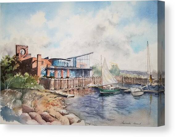 ECHO, Leahy Center for Lake Champlain Canvas Art Print by Amanda Amend