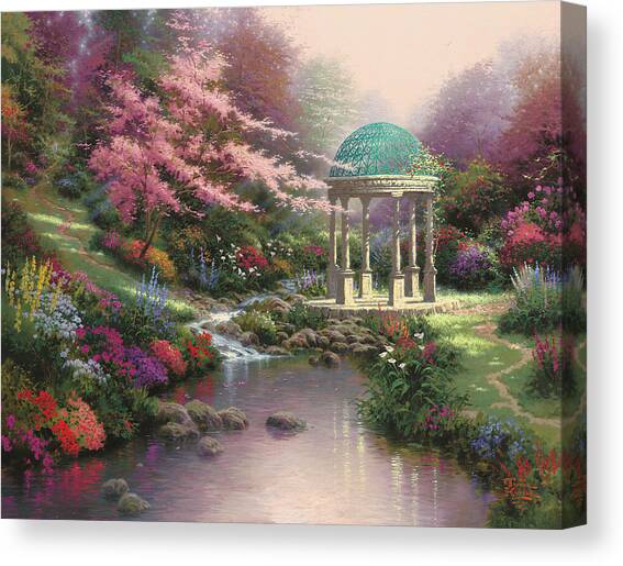 Pools Of Serenity Canvas Art Print by Thomas Kinkade