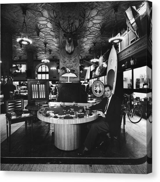 Abercrombie And Fitch Canvas Art Print by Slim Aarons
