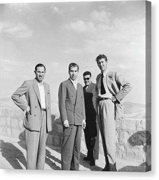 Lcku Luciano And Slim Canvas Art Print by Slim Aarons