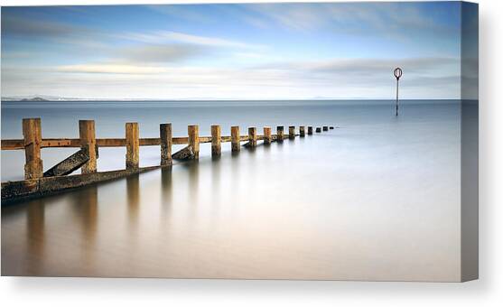 Portobello Groynes Canvas Art Print by Grant Glendinning