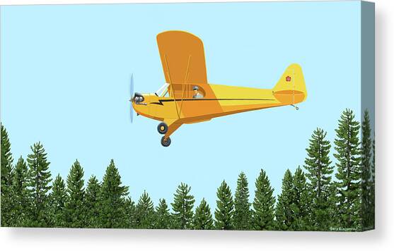 Piper cub Piper j3 Canvas Art Print by Gary Giacomelli