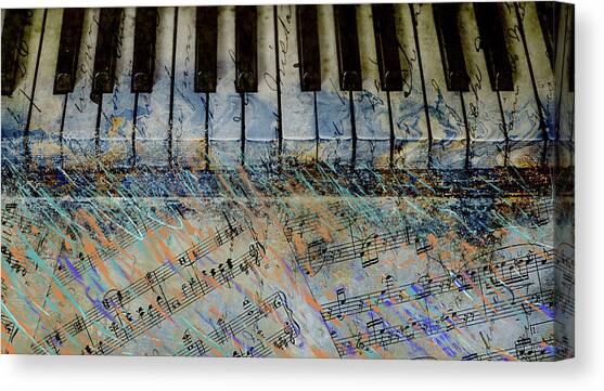 Piano Keys Canvas Art Print by Dan Meneely