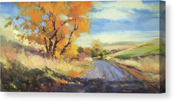 Autumn Pathway Through the Countryside Canvas Print
