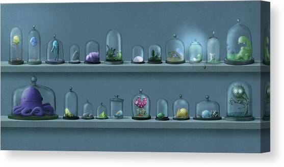 Nighttime in the Secret Lab Canvas Art Print by Eric Fan