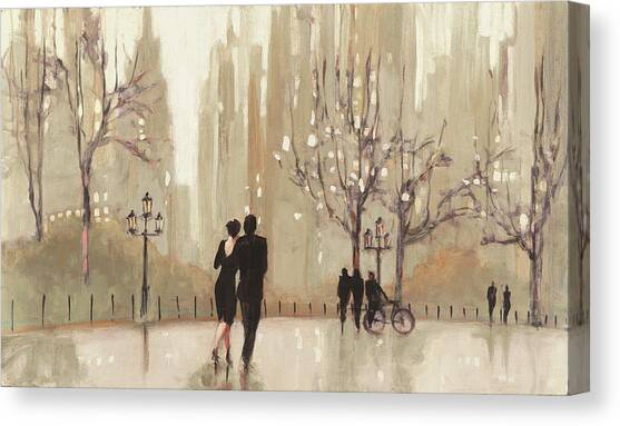 An Evening Out Neutral Canvas Art Print by Julia Purinton