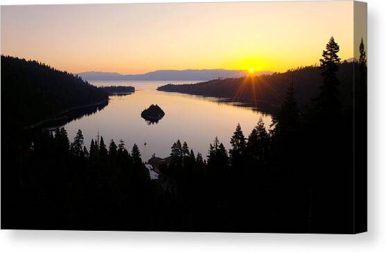 Serene Lake Sunrise Canvas Print