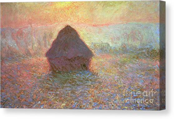 Sun in the Mist Canvas Art Print by Claude Monet