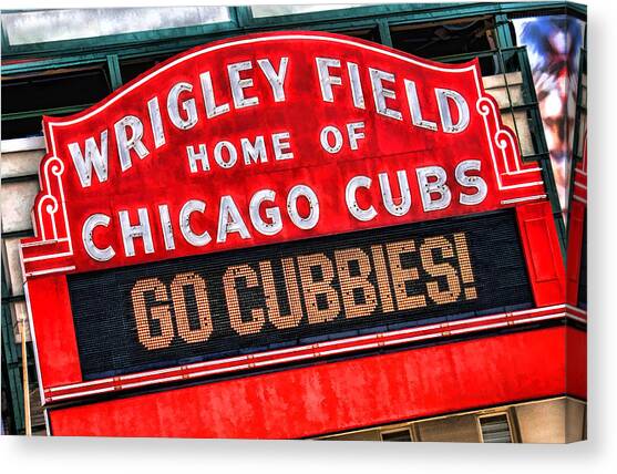 Chicago Cubs Wrigley Field Canvas Art Print by Christopher Arndt