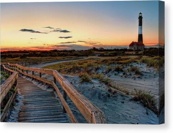 Fire Island Lighthouse at Robert Moses State Park Canvas Art Print by Jim Dohms