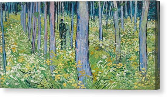 Undergrowth With Two Figures, 1890  Canvas Art Print by Vincent van Gogh
