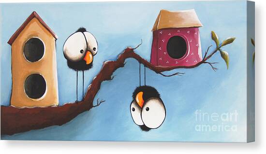 The weird guy Canvas Art Print by Lucia Stewart