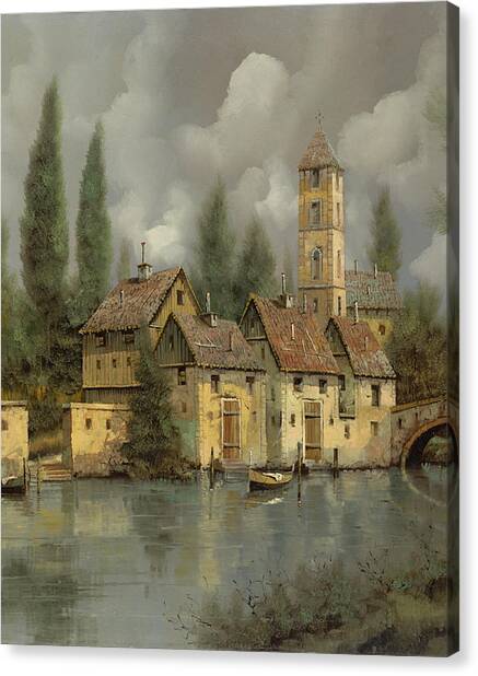 Il Borgo Sul Fiume Canvas Print
