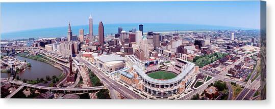 Aerial View Of Jacobs Field, Cleveland Canvas Art Print by Panoramic Images