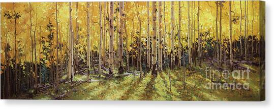 Golden Forest in Autumn Canvas Print