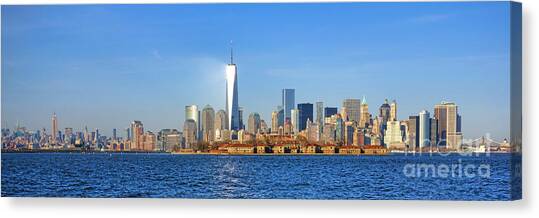 New York Skyline from the Harbor Canvas Print