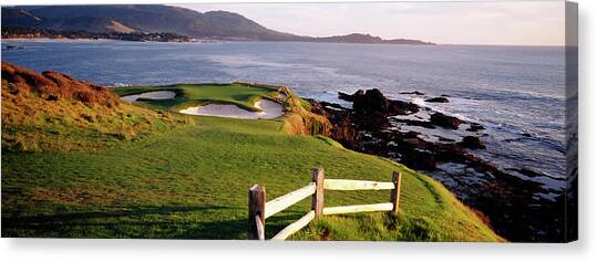 7th Hole At Pebble Beach Golf Links Canvas Art Print by Panoramic Images