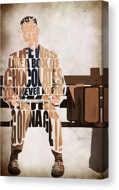 Forrest Gump - Tom Hanks Canvas Art Print by Inspirowl Design