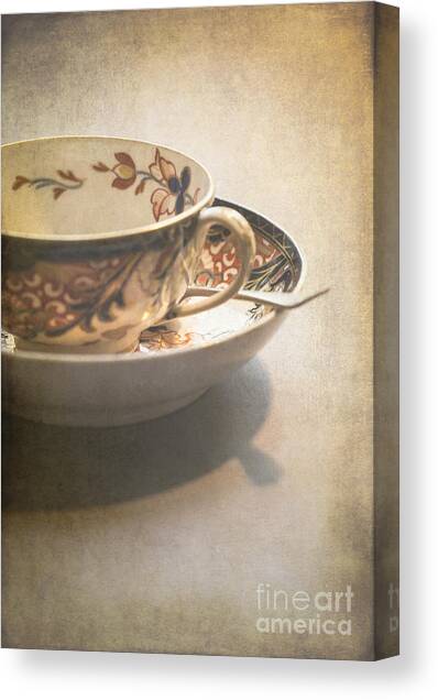 Imari cup and saucer Canvas Art Print by Jan Bickerton