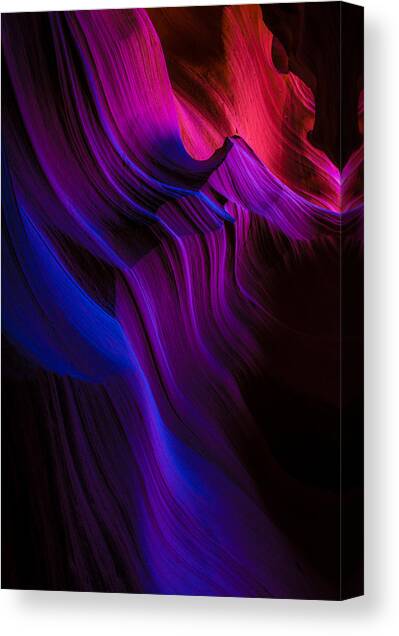 Vibrant Canyon Waves Canvas Print